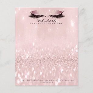 Beauty Studio Lashes Makeup Stylist Artist Pink Flyer