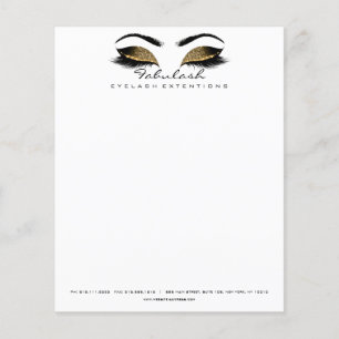 Beauty Studio Lashes Makeup Stylist Artist White Flyer