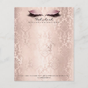 Beauty Studio Lashes Makeup Stylist Damask Pink Flyer