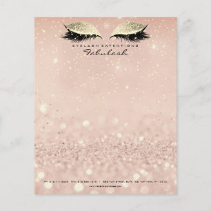 Beauty Studio Lashes Makeup Stylist Gold Blush Flyer