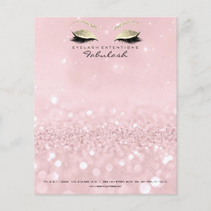 Beauty Studio Lashes Makeup Stylist Gold Pink Flyer