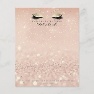 Beauty Studio Lashes Makeup Stylist Gold Skinny Flyer