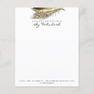 Beauty Studio Lashes Makeup Stylist Gold White Flyer