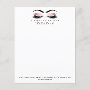 Beauty Studio Lashes Makeup Stylist Pink White Flyer