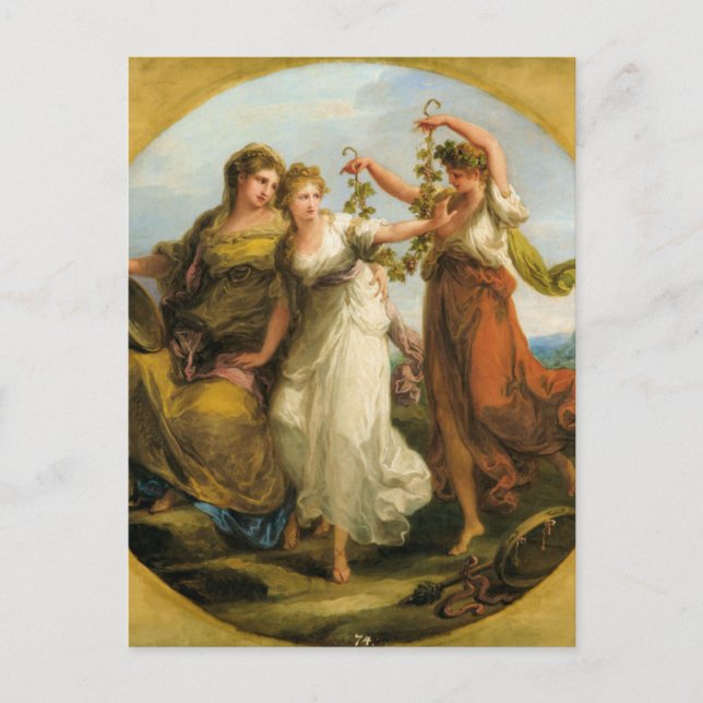 Beauty Supported by Prudence by Angelica Kauffman Postcard (Front)
