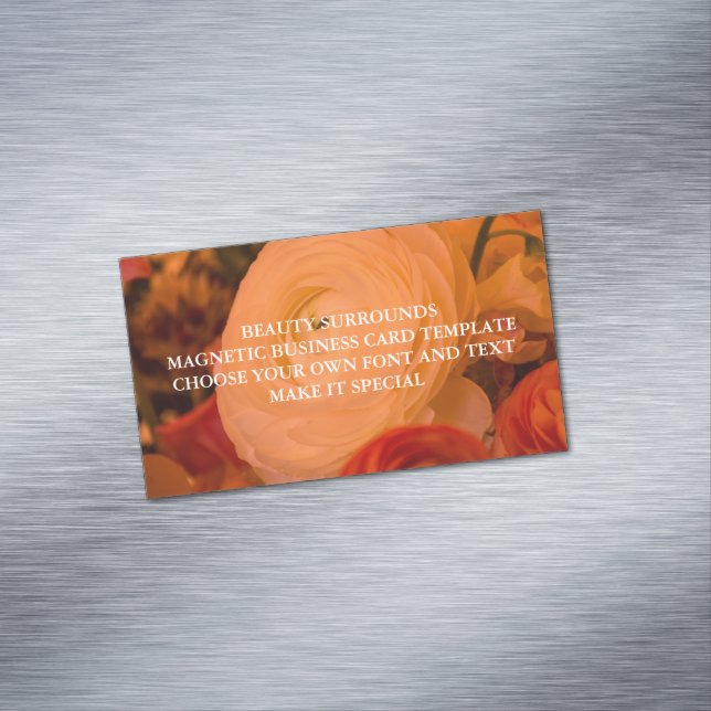 BEAUTY SURROUNDS MAGNETC BUSINESS CARD TEMPLATE (In Situ)