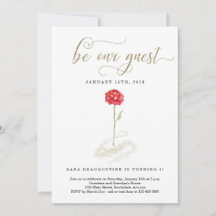 Beauty & the Beast Birthday Invitation