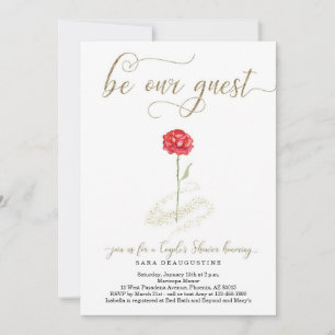 Beauty & the Beast Couple's Wedding Shower Invitation