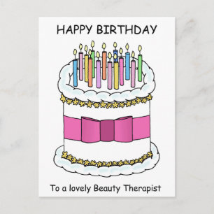 Beauty Therapist Happy Birthday Postcard