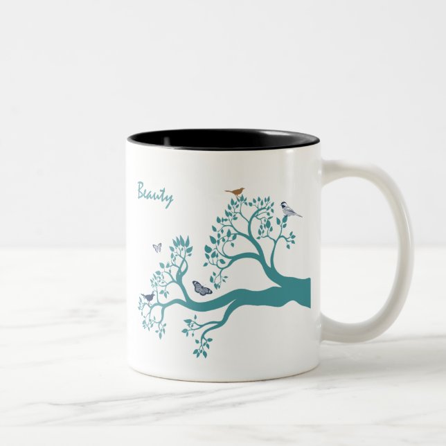 Beauty Tree Branch Two-Tone Coffee Mug (Right)