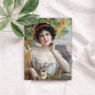 Beauty Under The Orange Tree by Émile Vernon Postcard