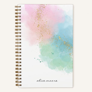 Beauty Watercolor &. Script Monogram Notebook