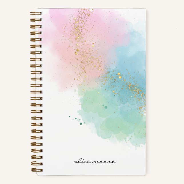 Beauty Watercolor &. Script Monogram Notebook (Front)