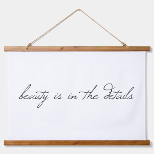 Beauty Wood Topped Wall Tapestry