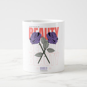 Beauty World Shirt – Gothic Rose Aesthetic Design Large Coffee Mug