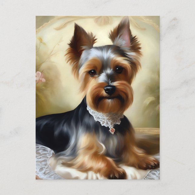 Beauty Yorkshire Terrier Cute  Postcard (Front)