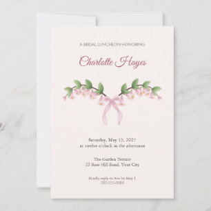 Beautybush Sprays Bridal Luncheon Invitation