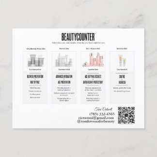 Beautycounter Skincare Regimens Invitation Postcar