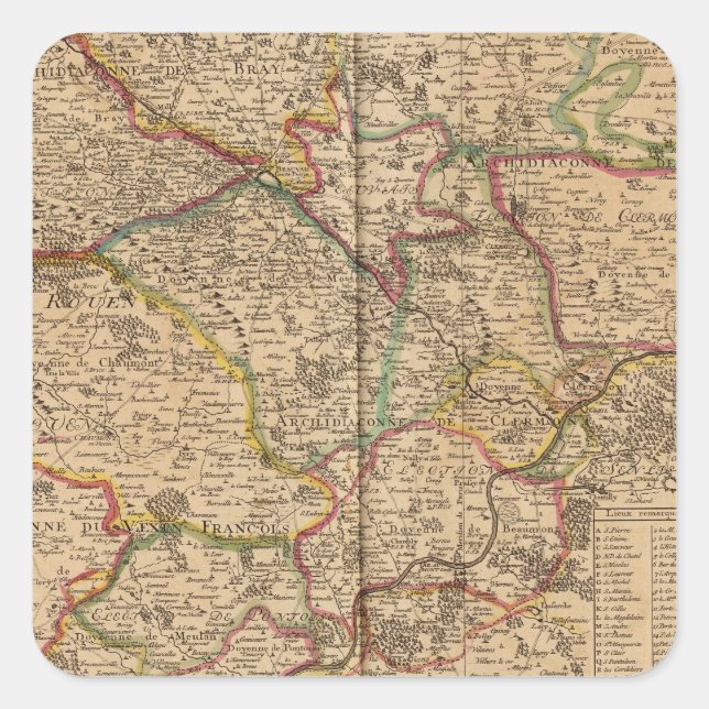 Beauvais France Square Sticker (Front)