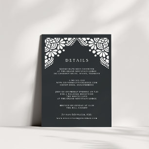 Beaux Arts Guest Information Card   Charcoal