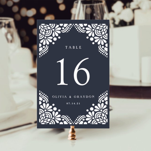 Beaux Arts Personalised Table Number Card (Creator Uploaded)
