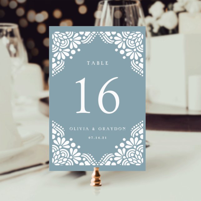 Beaux Arts Personalized Table Number Card (Creator Uploaded)