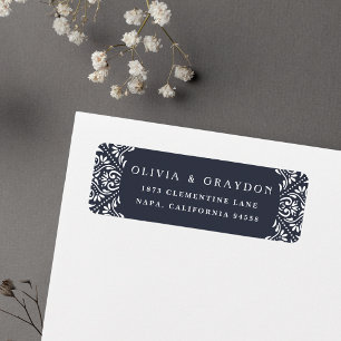 Beaux Arts Return Address Label   Ink