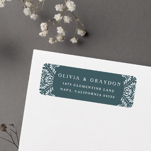 Beaux Arts Return Address Label Spruce