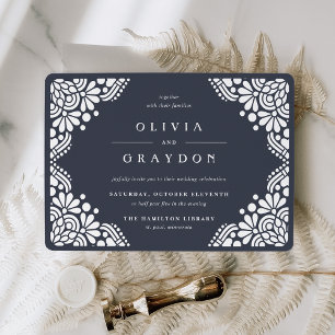Beaux Arts Wedding Invitation   Ink