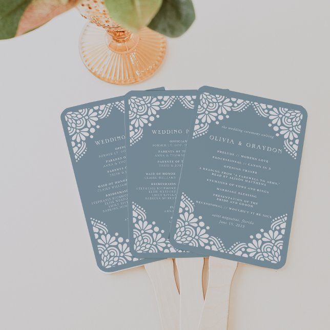 Beaux Arts Wedding Program Hand Fan (Creator Uploaded)