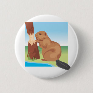 Beaver 6 Cm Round Badge