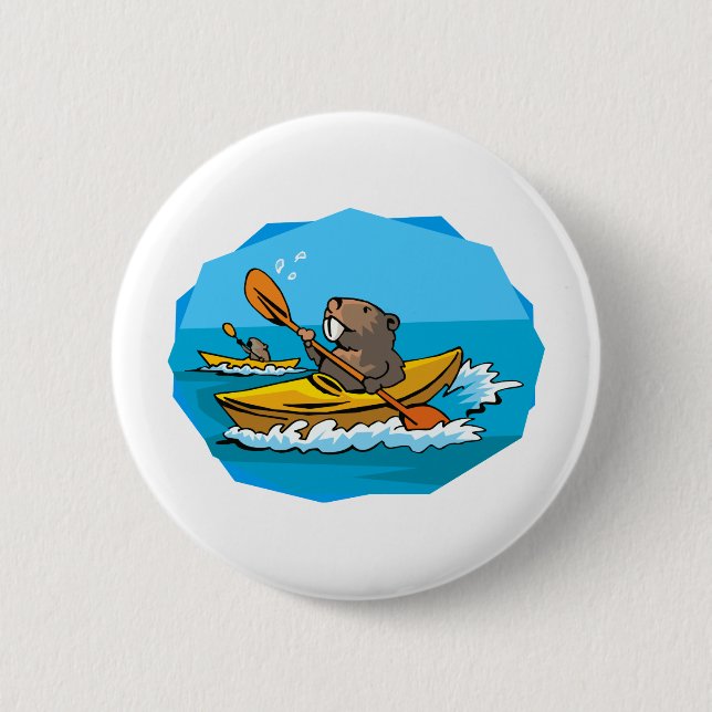 Beaver 6 Cm Round Badge (Front)