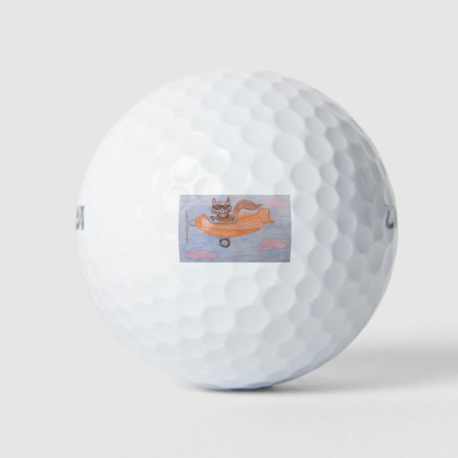 Beaver 🦫 Aeroplane ✈️ Pilot Golf Balls (Front)