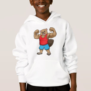 Beaver as Bodybuilder with big Upper arms