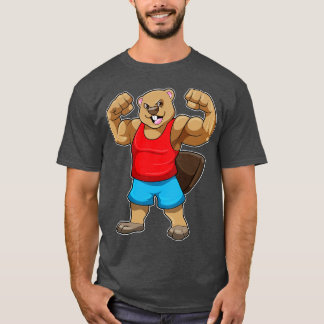 Beaver as Bodybuilder with big Upper arms T-Shirt