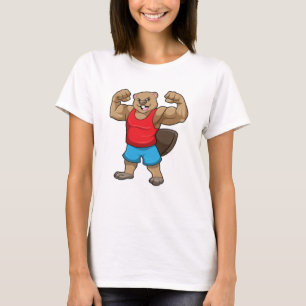 Beaver as Bodybuilder with big Upper arms T-Shirt