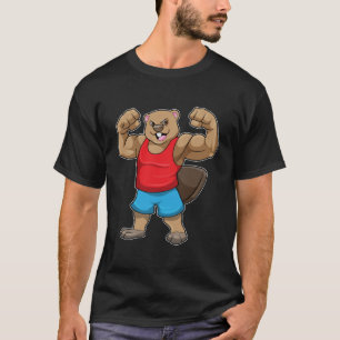 Beaver as Bodybuilder with big Upper arms T-Shirt