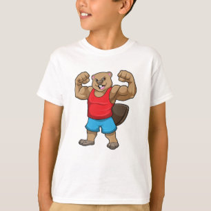 Beaver as Bodybuilder with big Upper arms T-Shirt