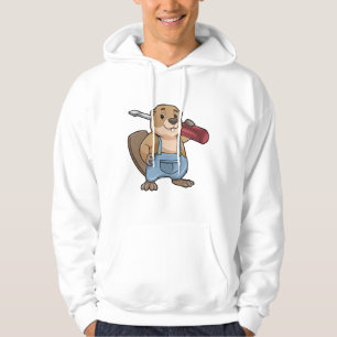 Beaver as Craftsman with Wrench Hoodie