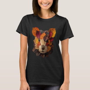 Beaver Autumn Leaves Animal Art Artistic Leaf Fall T-Shirt