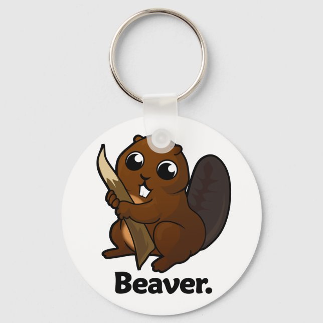 Beaver Beaver. Key Ring (Front)