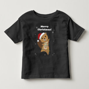 Beaver Cheerful Christmas Winter Animals Beavers Toddler T-Shirt