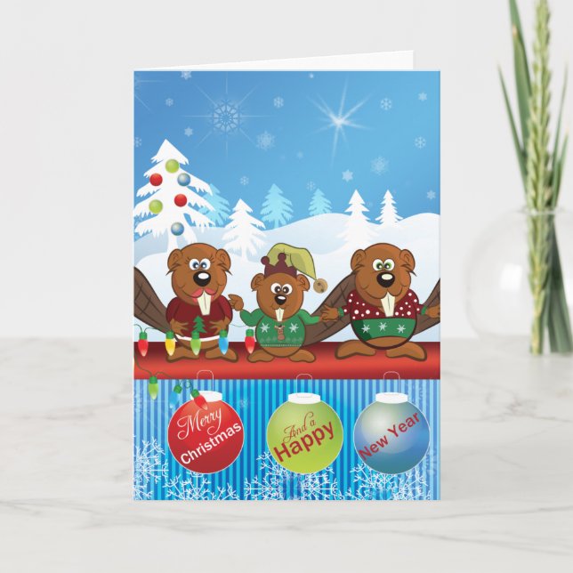 beaver christmas card (Front)