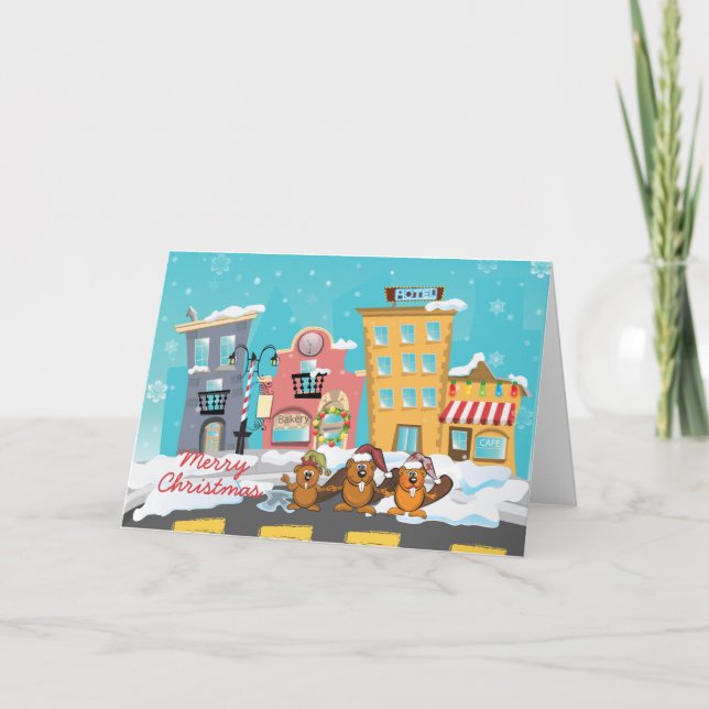 beaver christmas card (Front)