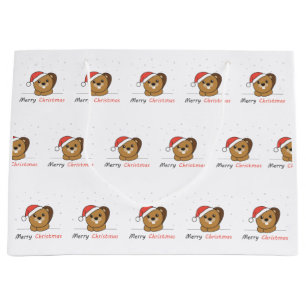 Beaver Christmas Snow Winter Animals Beaver Large Gift Bag