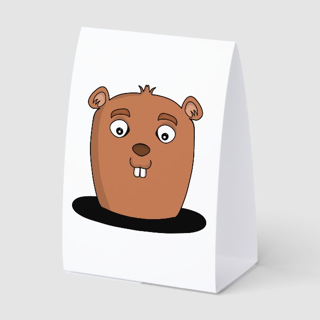 Beaver coming out of a hole (Front)