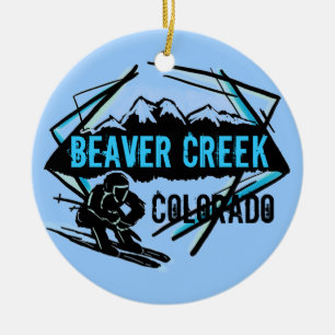 Beaver Creek Colorado blue ski ornament