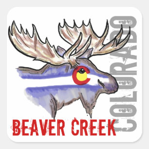 Beaver Creek Colorado flag elk design stickers