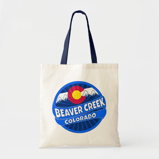 Beaver Creek Colorado mountain burst tote bag (Front)