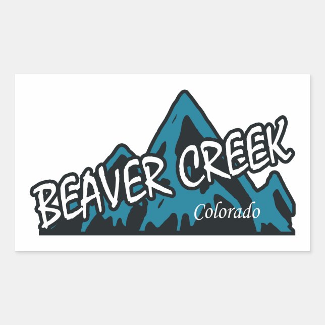 Beaver Creek Colorado Mountains Rectangular Sticker (Front)